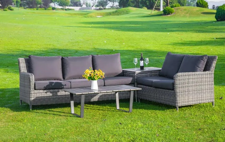 Descubra a combinação perfeita de estilo e funcionalidade: apresentando o conjunto de mesa de chá Polywood com caixa de armazenamento